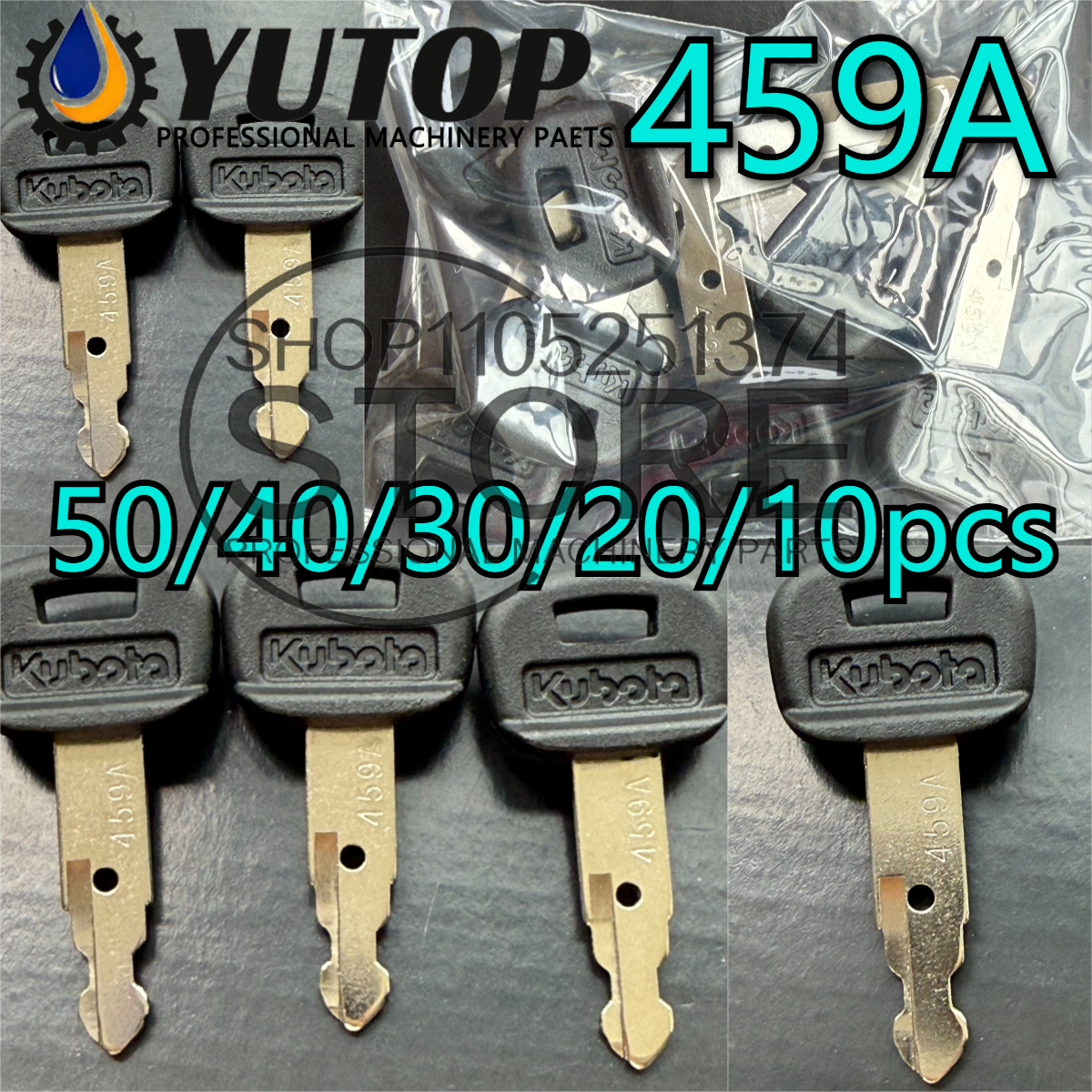 Heavy Equipment Keys - 50/40/30/20/10pcs 459A For Kubota New Ignition
