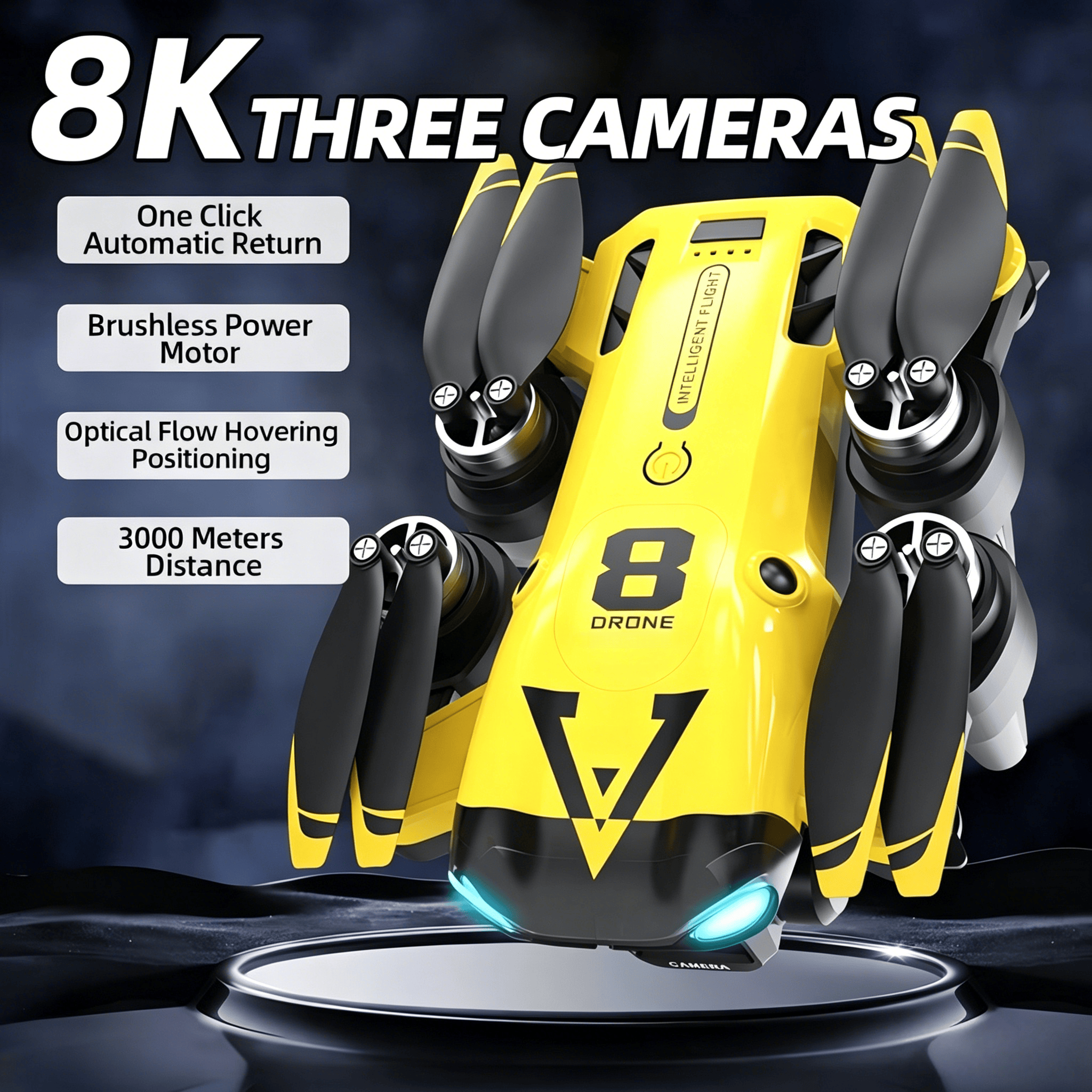 Heavy Equipment Keys - New Quadcopter with Triple Cameras, Optical