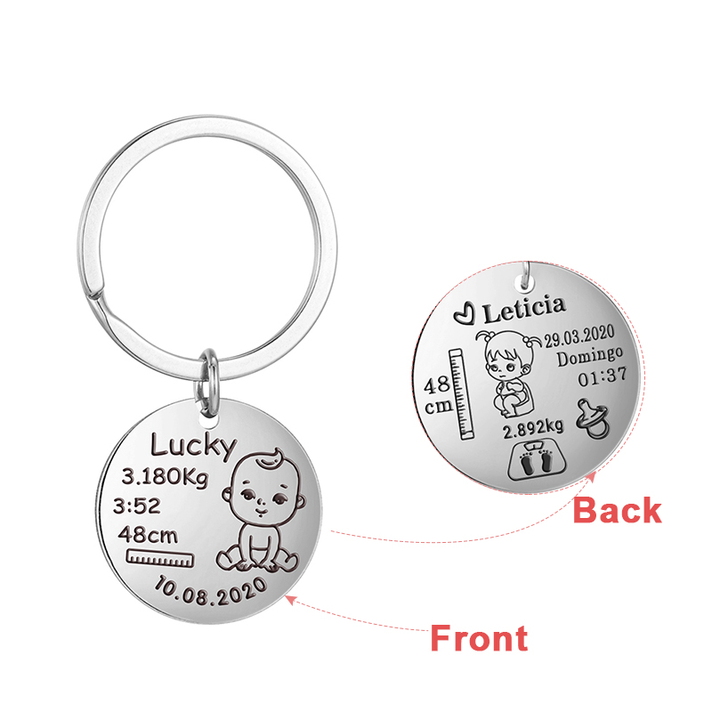 Heavy Equipment Keys - Personalized Custom Baby Keychain Engraved Boy