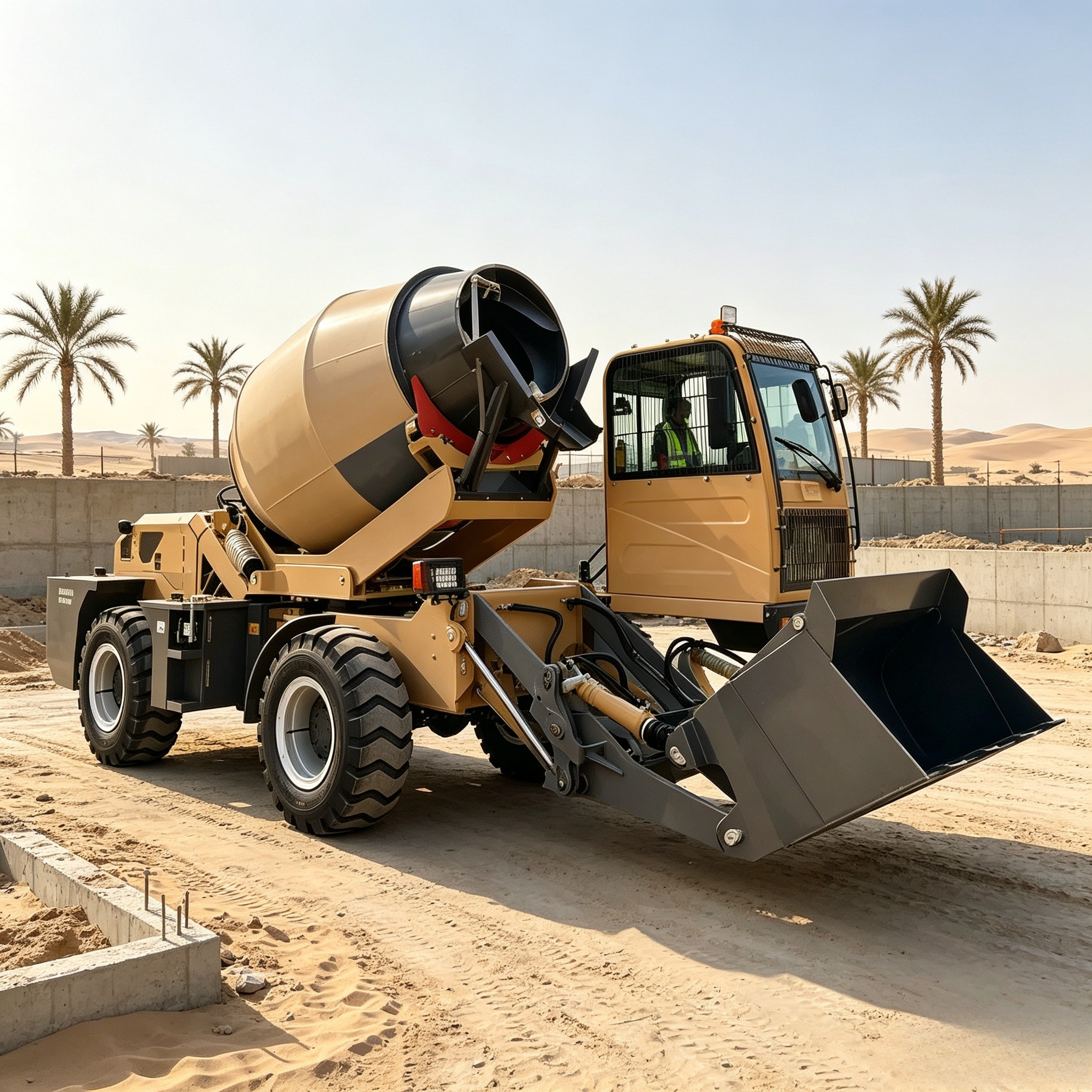 4WD Self Loading Concrete Mixe - مراجعة Concrete Mixer Machine وسعره