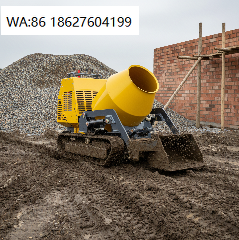 Self Walking Tracked Concrete  - مراجعة Concrete Mixer Machine وسعره