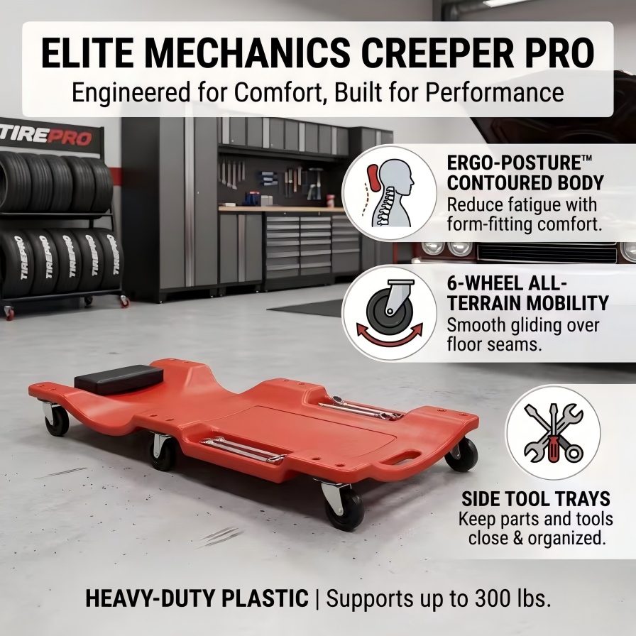40'' 6-Wheel Heavy Duty Mechan - مراجعة Heavy Equipment Repair وسعره
