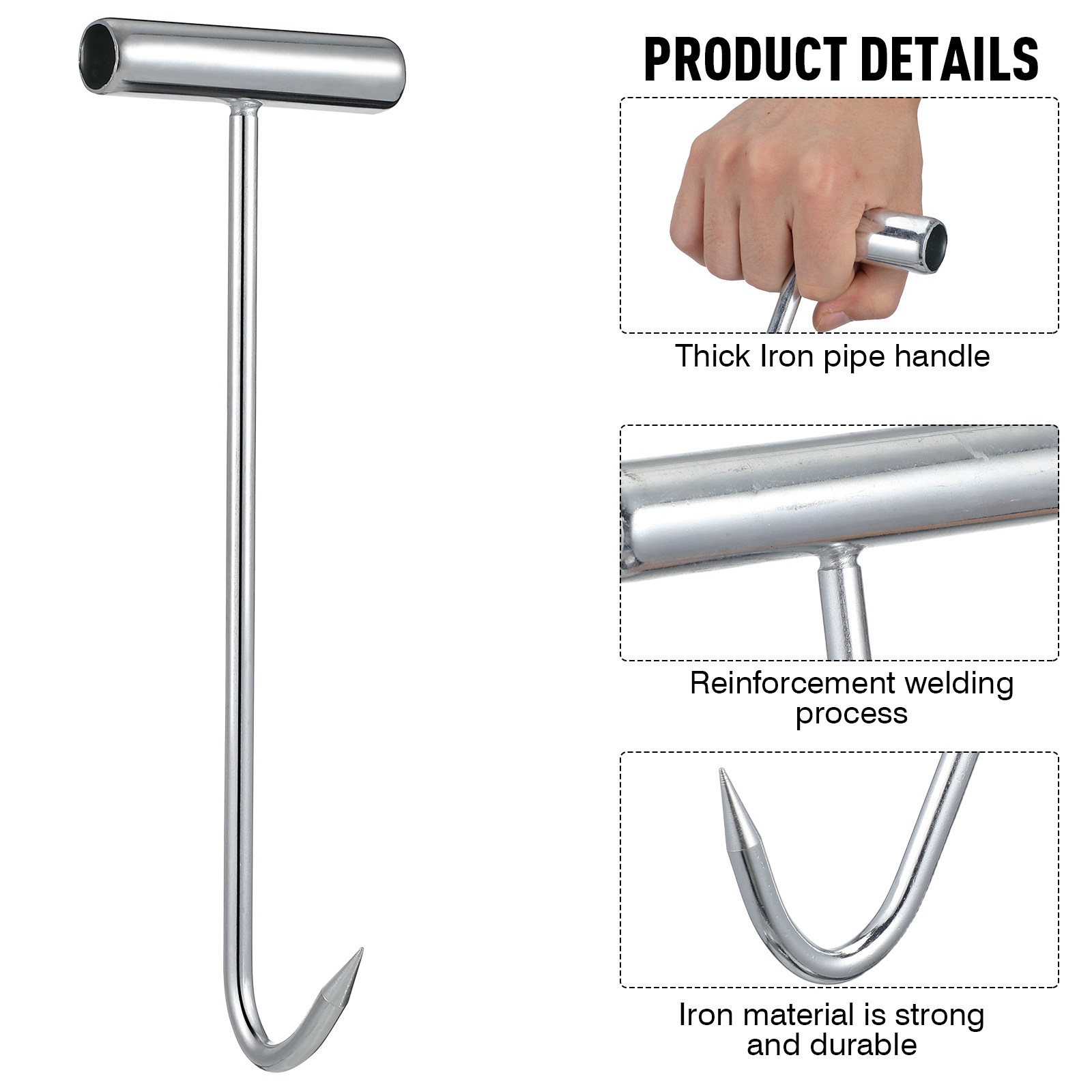 2 Pcs Manhole Cover Hooks Manh - مراجعة Manhole Cover Lifting وسعره